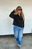 PREORDER: Longer Length Marley Snap Button Sweatshirt