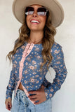 PREORDER: Kori Snap Button Waffle Top