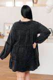 Borrowed Time Mineral Wash V-Neck Dress