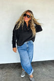 PREORDER: Longer Length Marley Snap Button Sweatshirt