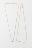 Heart of Gold Pendant Necklace Layered Set in Gold