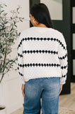 Ivy Lane Textured Sweater in White and Black