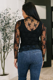 Next Level Patterned Layering Top in Black