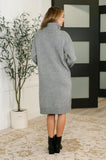 Personal Assistant Turtleneck Dress in Grey