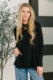 Running Late Hooded Long Sleeve in Black